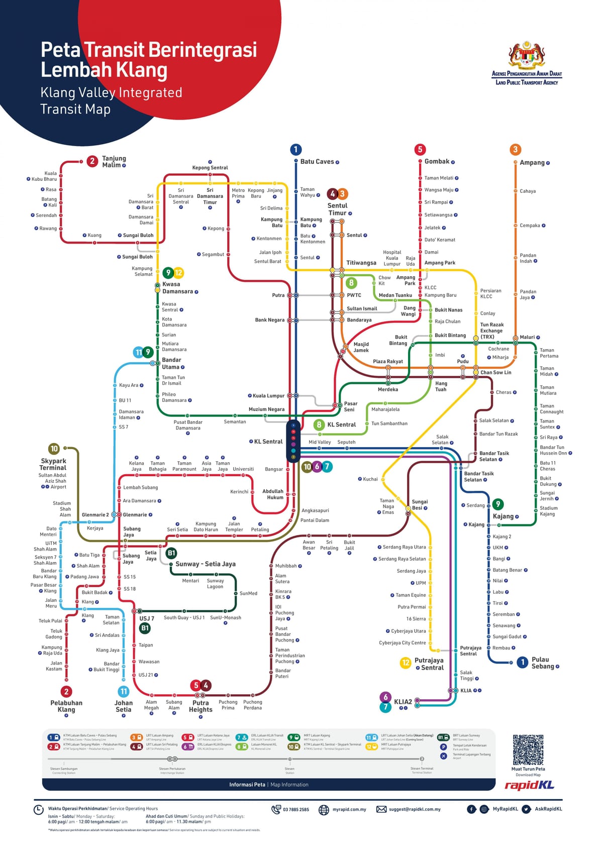 Kuala Lumpur (KL) stationskaart