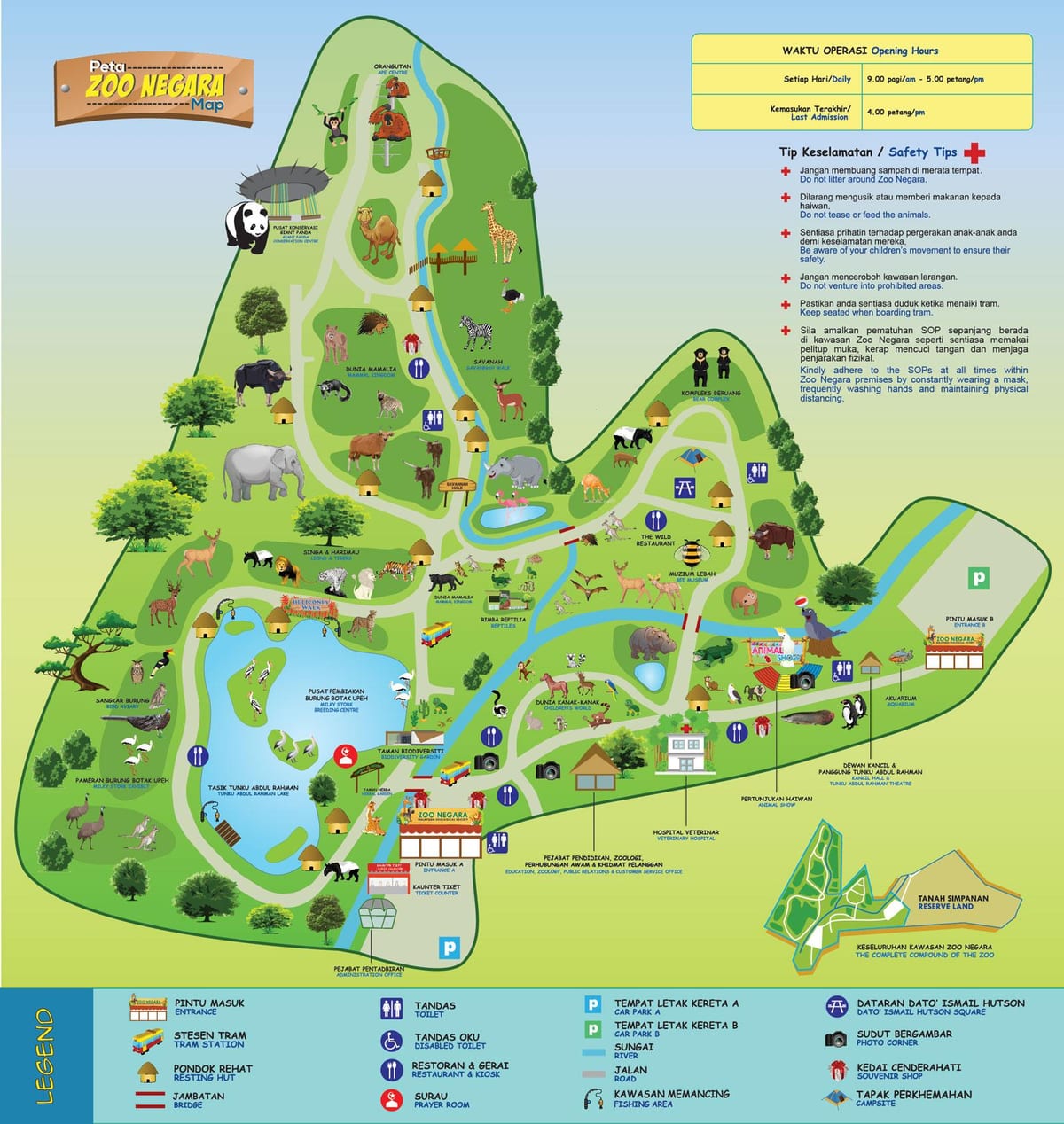 Kuala Lumpur (KL) dierentuin park plattegrond